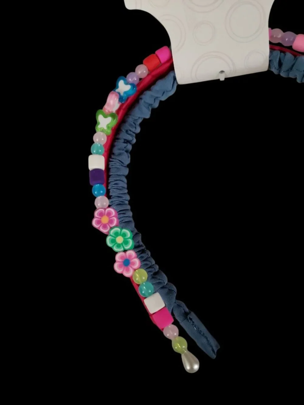 Wonder Nation 3-Piece Girls Headbands – Pink Flower & Beaded Designs